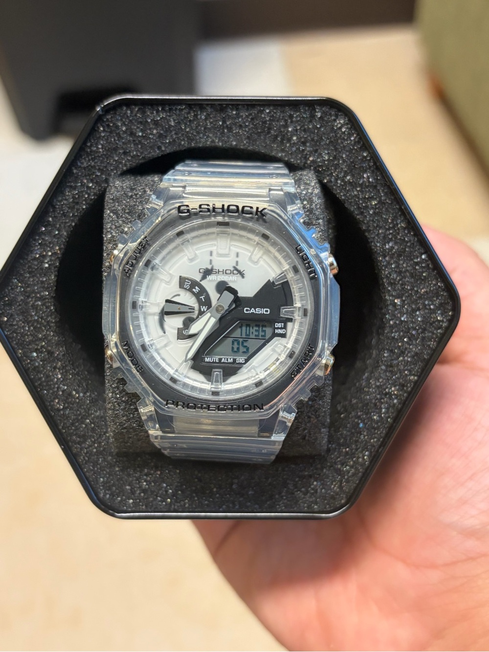 G-Shock GA-2100 Clear Transparent Resin Hybrid Analog-Digital Watch
